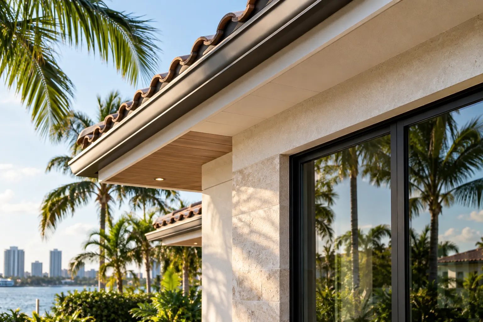Concept visualization of a Miami roof edge and eave